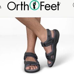 Orthofeet Black Sandals